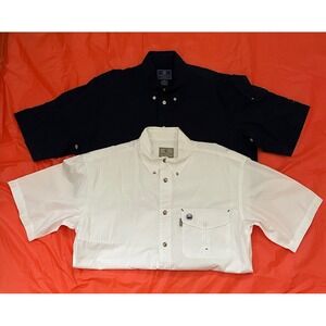Beretta 2 Shirts Mens‎ Med Blue/White Shooting Upland Hunting Vented Button Down